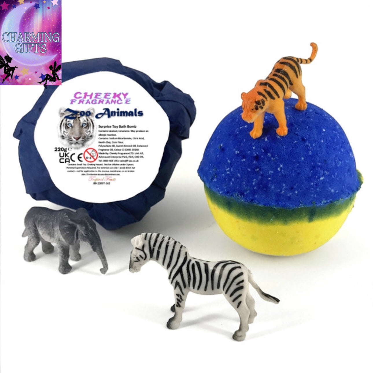 Large zoo animals bath bomb