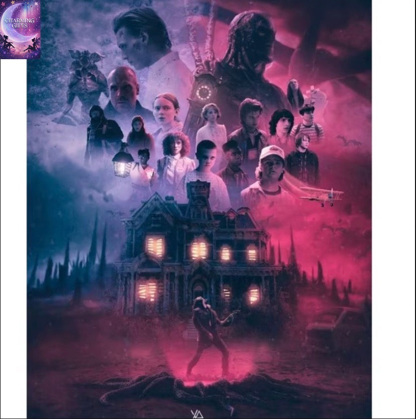 Stranger things creel house and Charcters 30x40cm Diamond Art