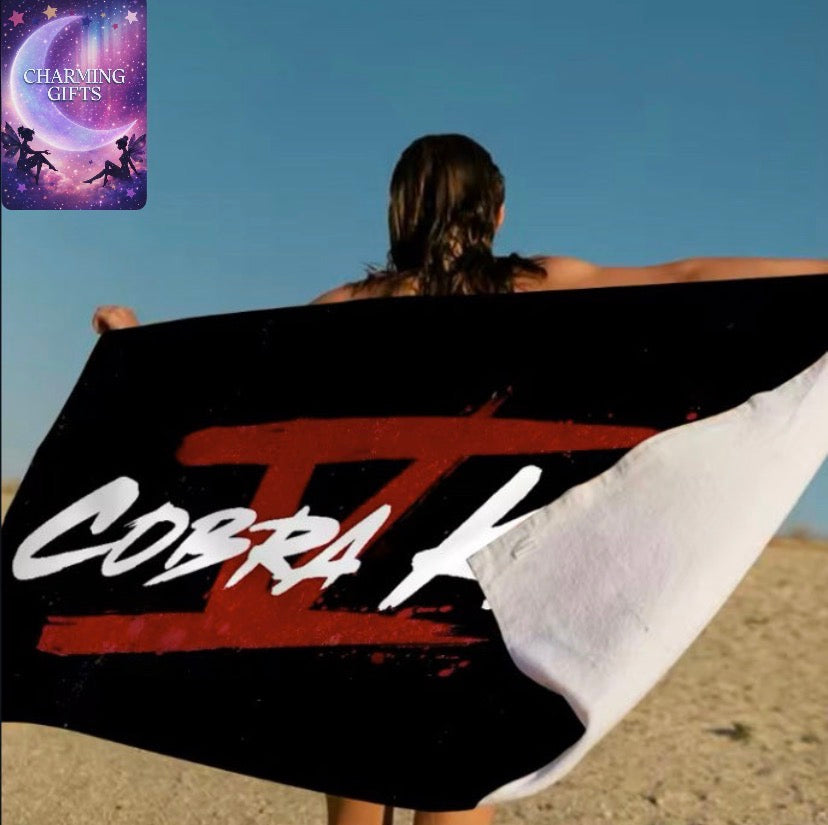 Cobra Kai Snake Beach Towel Colorful Bath Towels Microfiber Quick Dry Custom Sand Free Beach Yoga Spa Gym Pool 30x60cm