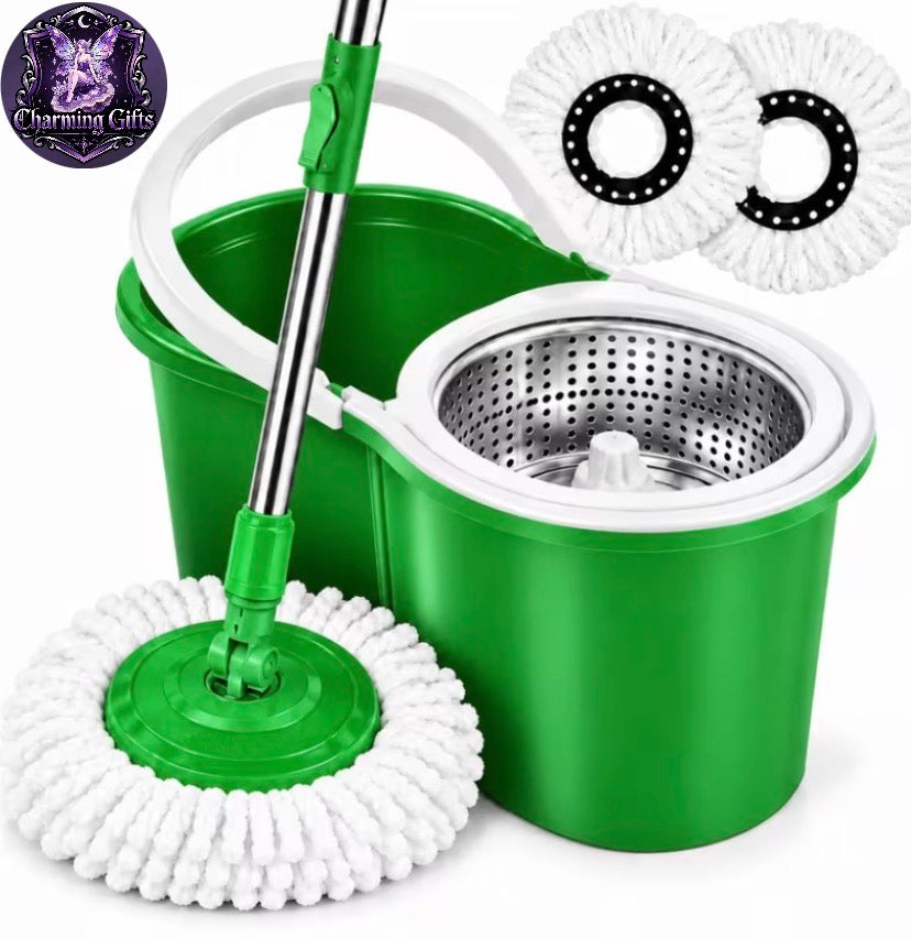 🧹 360° Spin Mop & Bucket System — Hands-Free Wash & Dry
