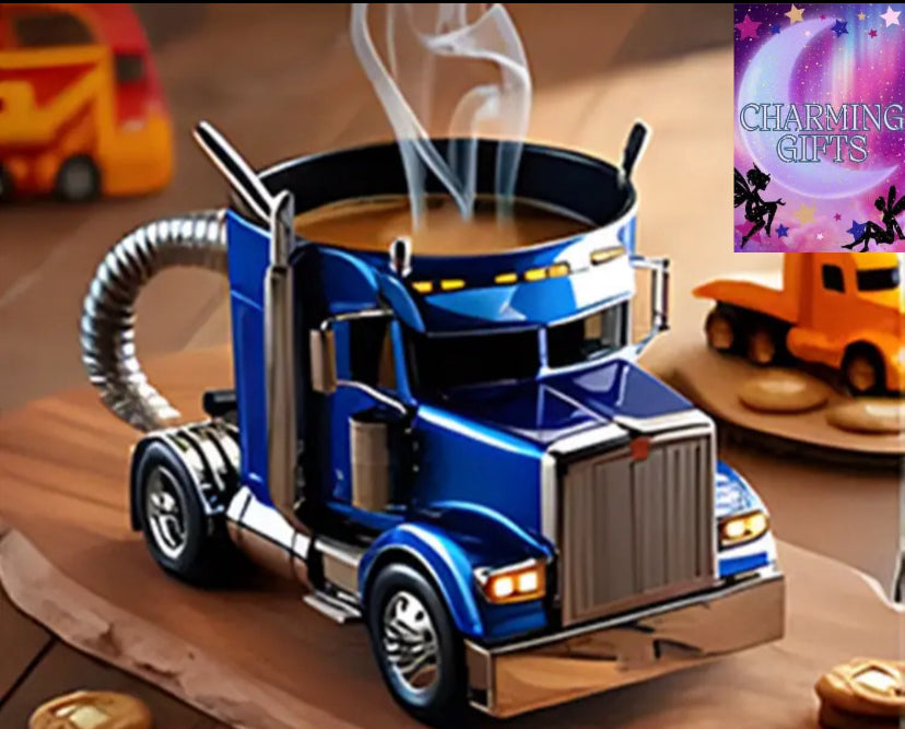 1pc Semi Truck Coffee Mug - Handcrafted Truck-Shaped Mug, Unique & Durable Design for Coffee Lovers