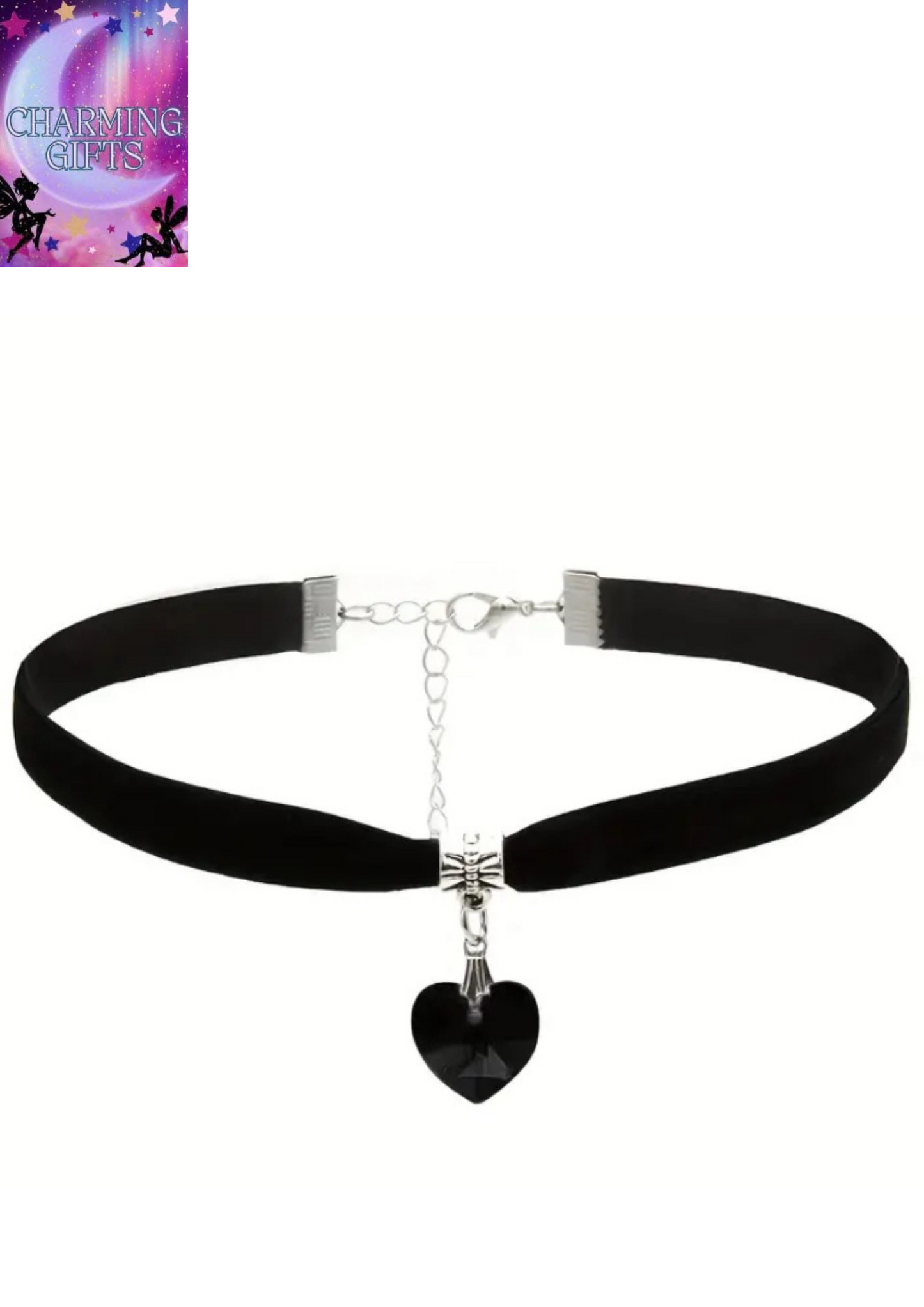1pc Vintage Boho Style Choker Necklace with Faux Heart Pendant, Woven Fabric, All-Season, Suitable for Daily Wear and Gifting