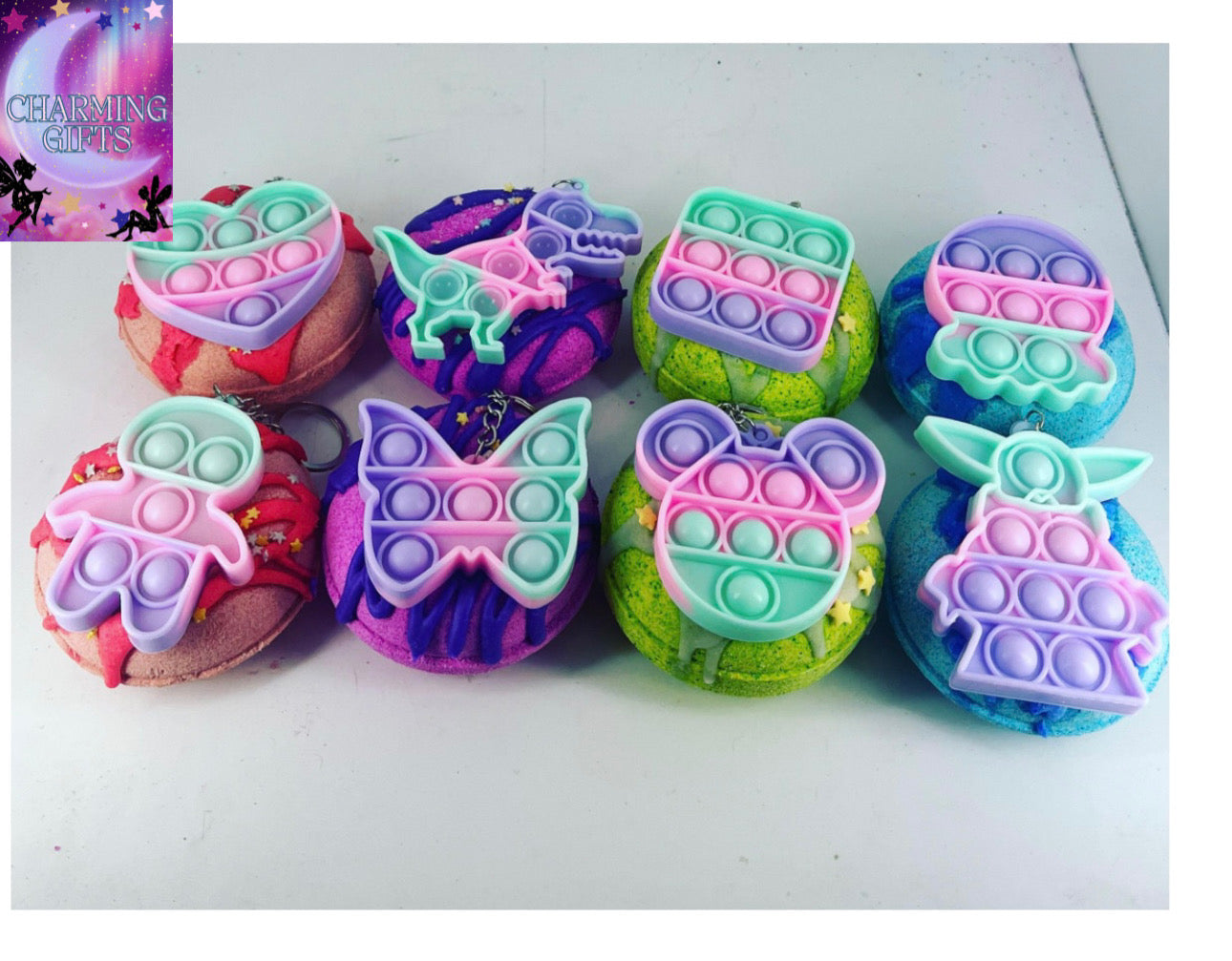 Large Pop it keyring bath bomb