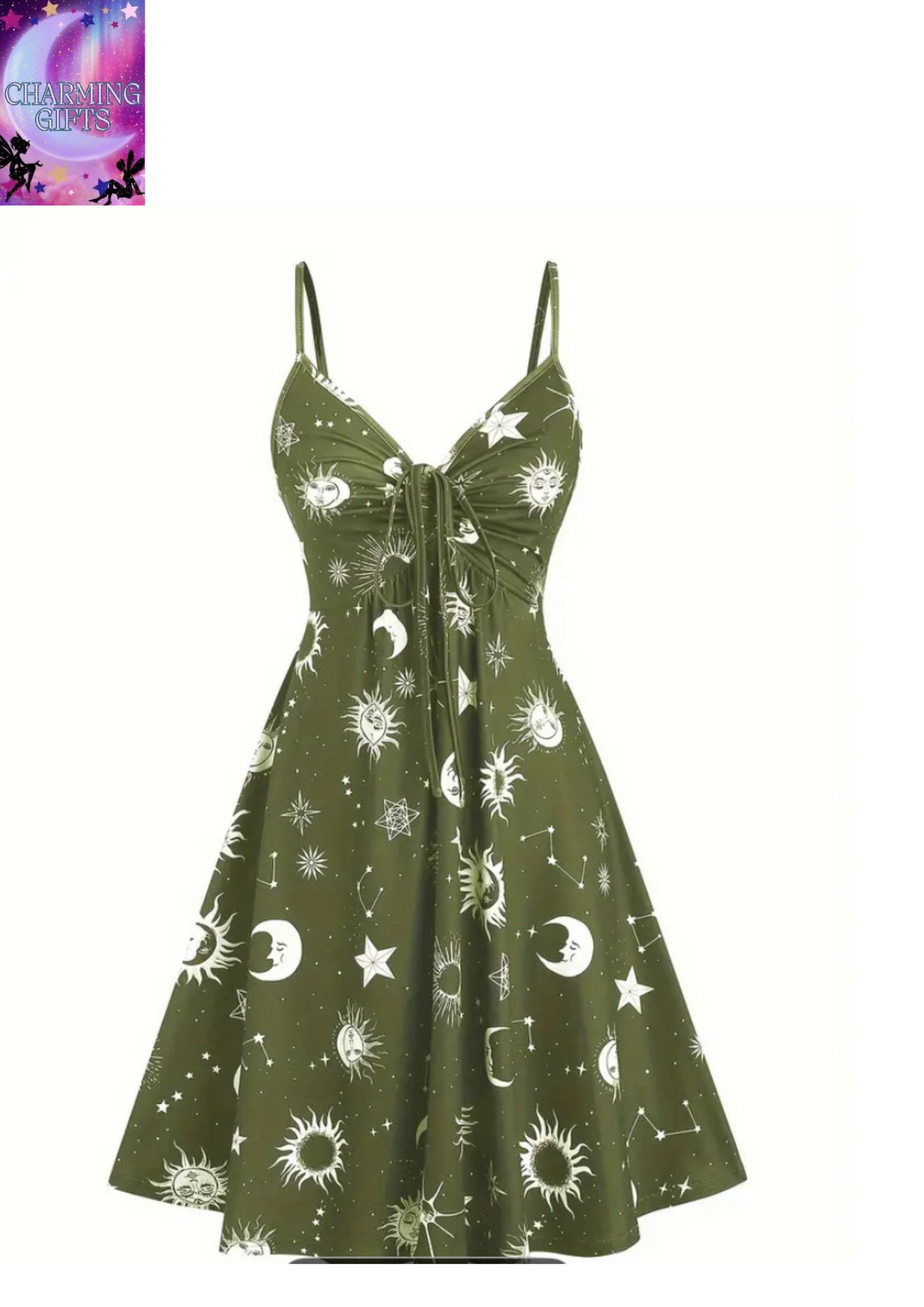 Sun & Moon Drawstring Cami Dress - Fashionable Backless, Sleeveless Ruched & Pleated Design - Chic Spring & Summer Style for Trendsetting Women