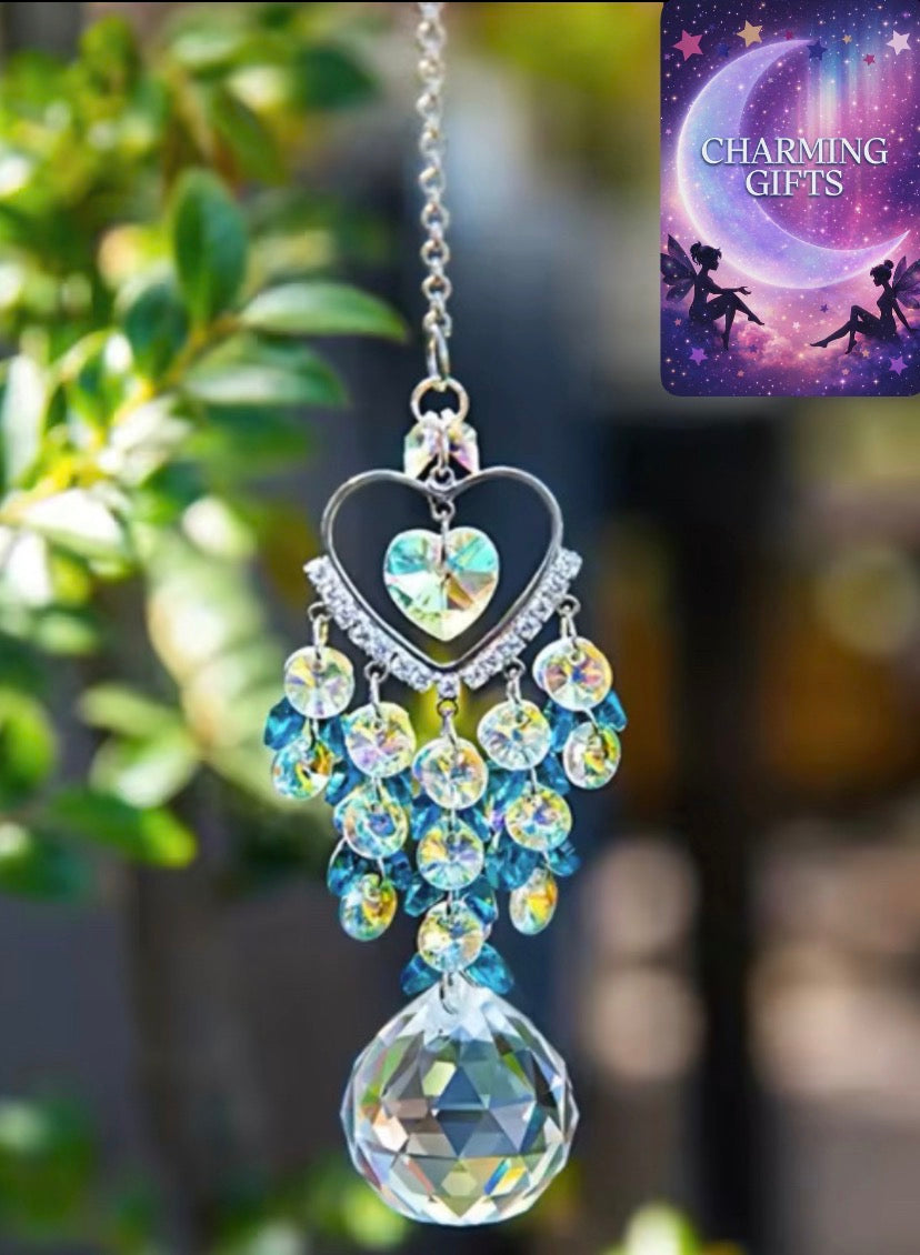 1pc satellite diamond crystal sun catcher prism ball pendant car hanging home decor pendants