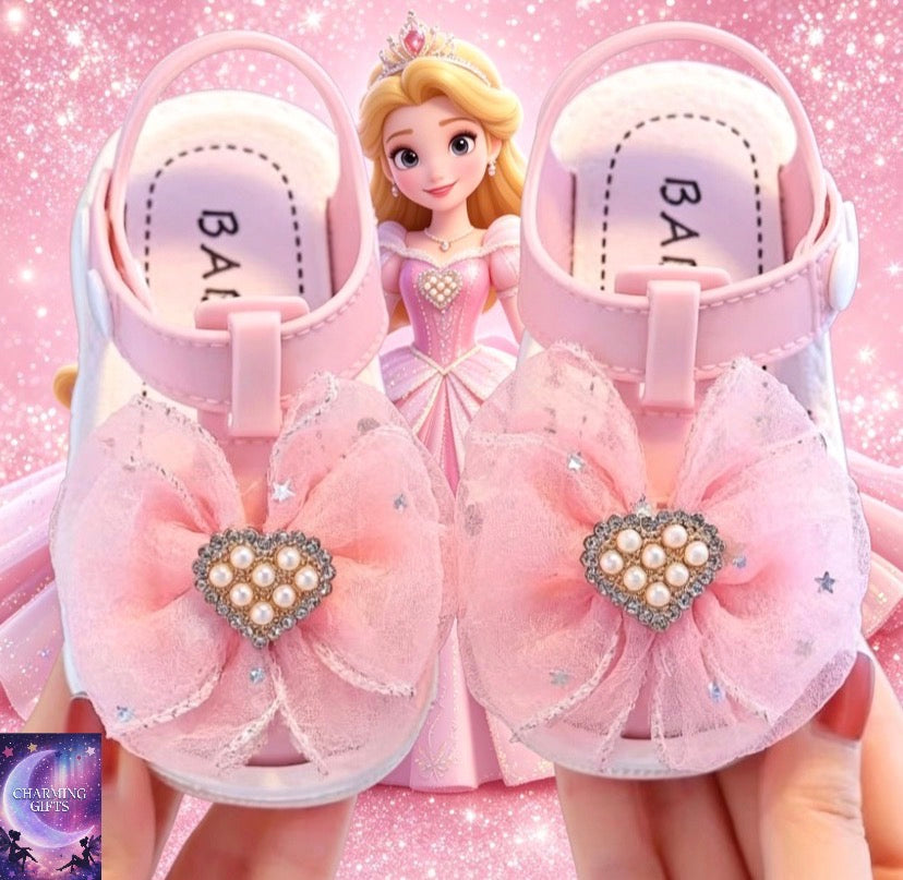 Girl's Sandals Summer Soft Sole Wrap-around Shoes for Toddler Girls Outdoor Walking Princess Sandals