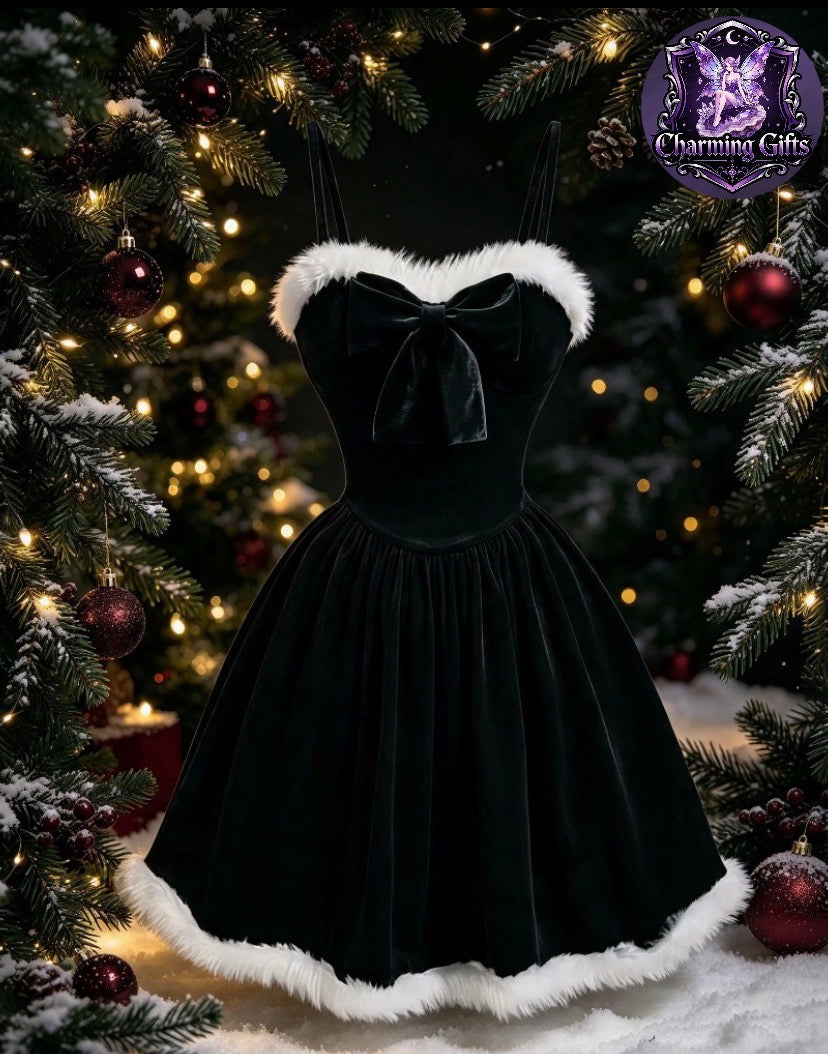 🎄 Enchanted Bow Velvet Christmas Dress 🎀✨
✨ Timeless Elegance, Festive Magic