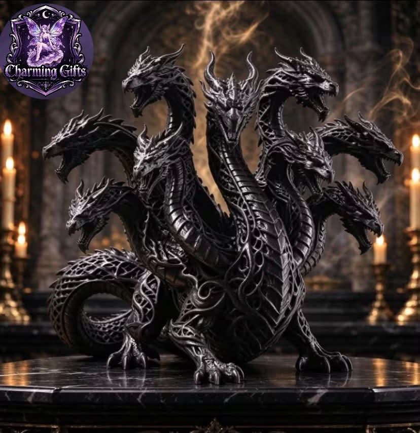 🐉 Nine-Headed Dragon Statue — Mythic Guardian of Many Faces 🐉