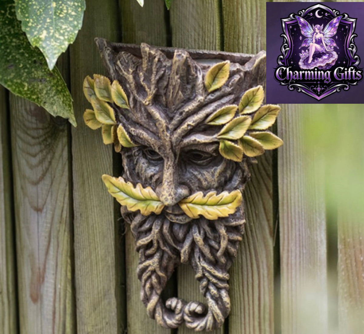 Green Man Twisted Beard Wall Plaque