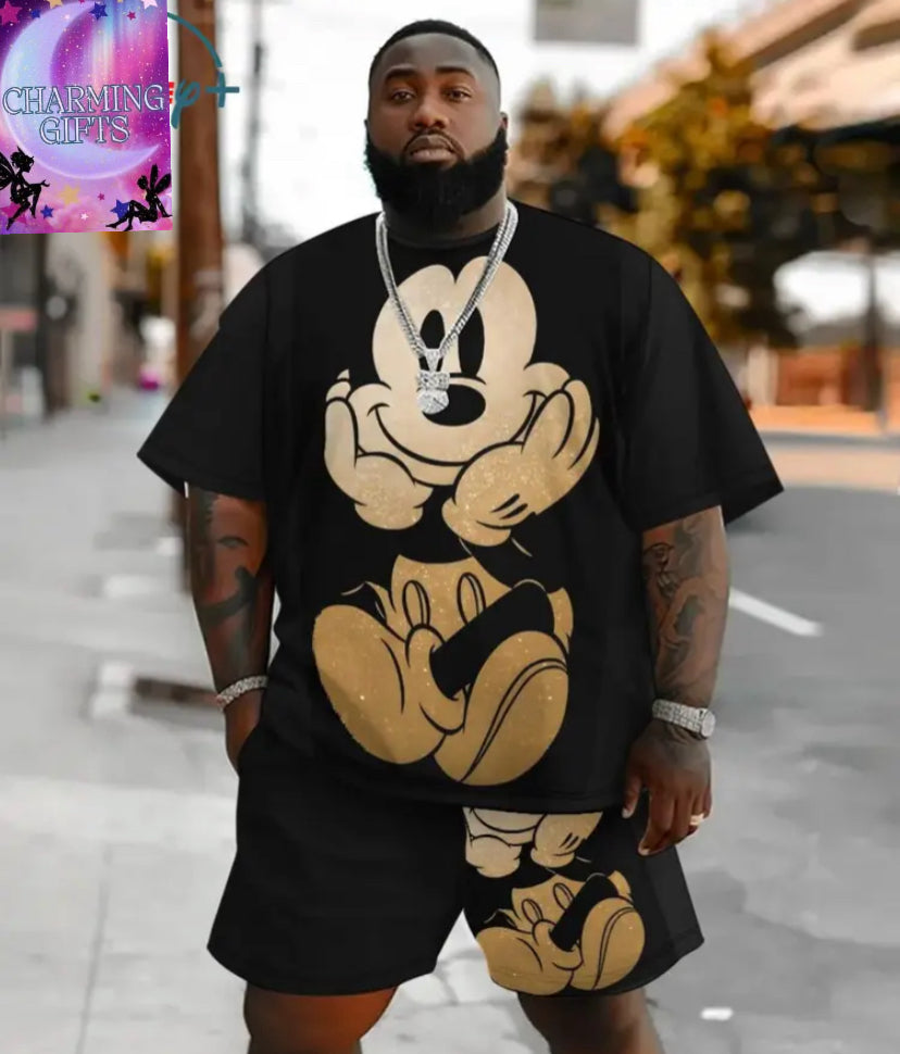 DISNEY Mickey Mouse 2pcs Men’s Plus Size Set