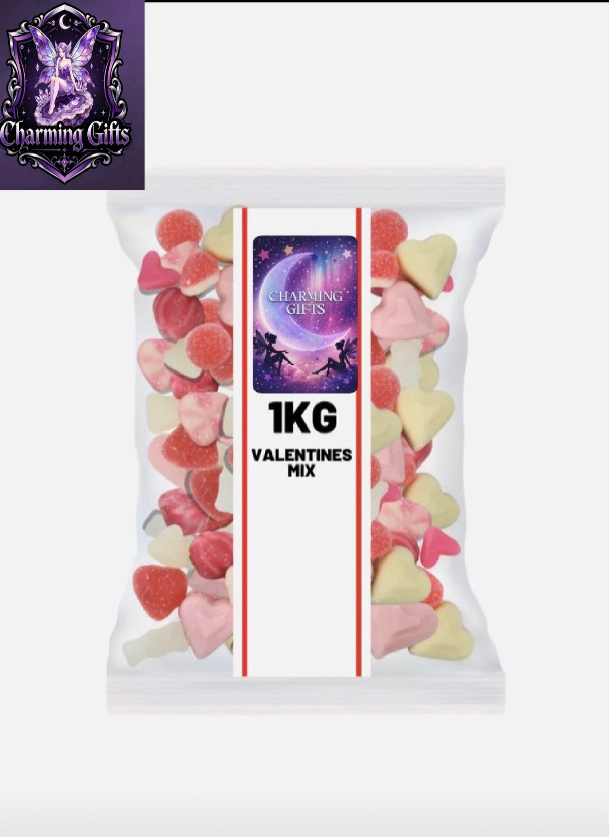 Valentine’s Mix 1kg | Fizzy, Jelly & Gummy Heart Sweets | Romantic Pick n Mix