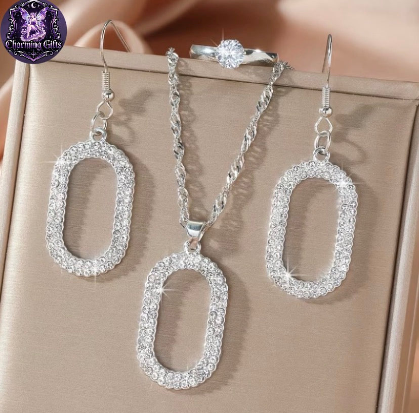 ✨ 4-Piece Shimmering Luxury Jewellery Set