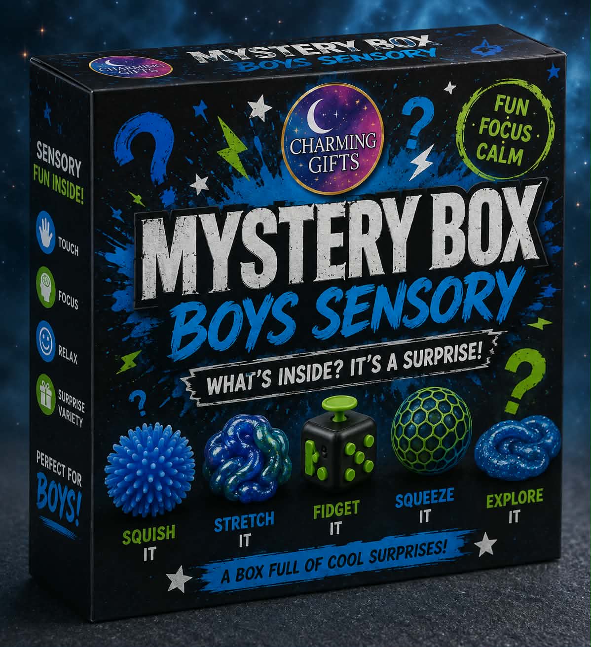Charming Gifts Boys Mystery Sensory Box