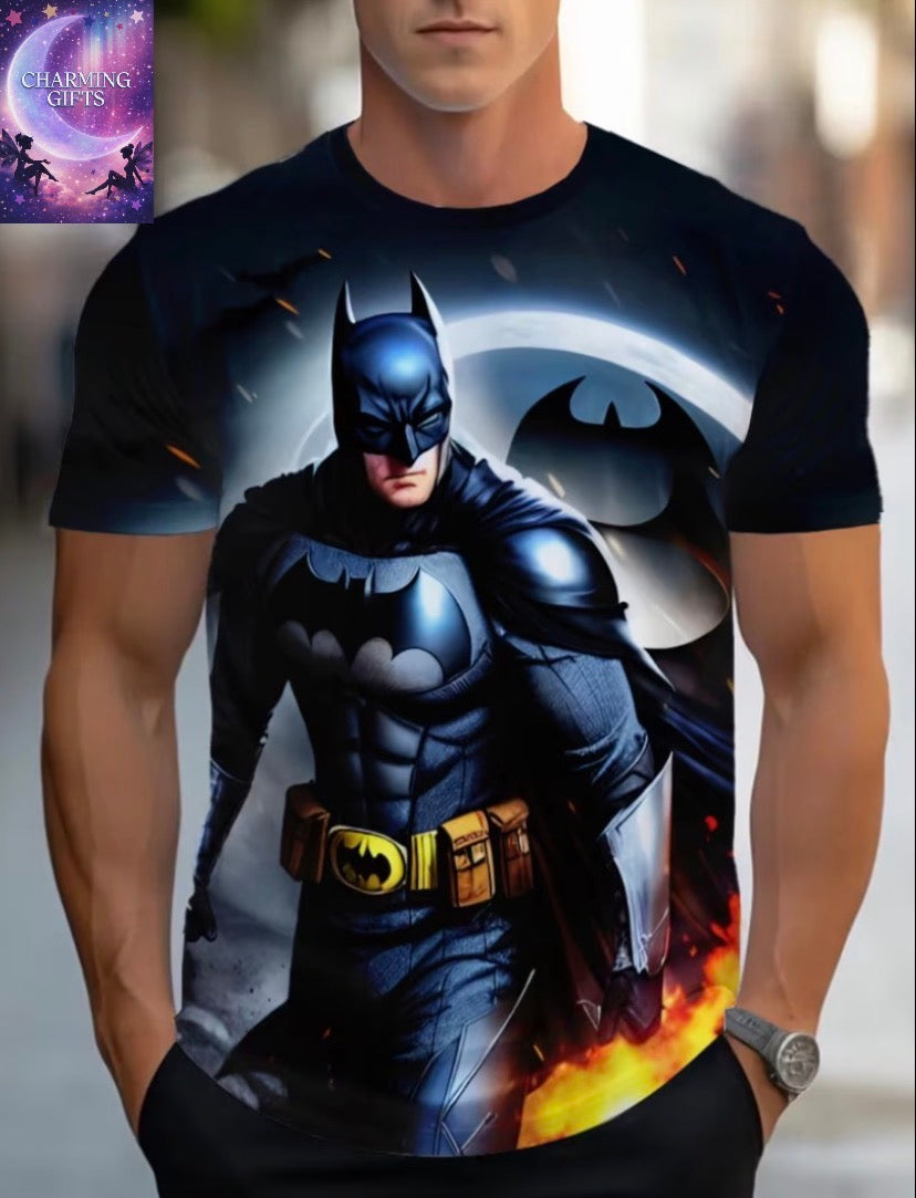 Men’s Batman T shirt summer breathable fabric