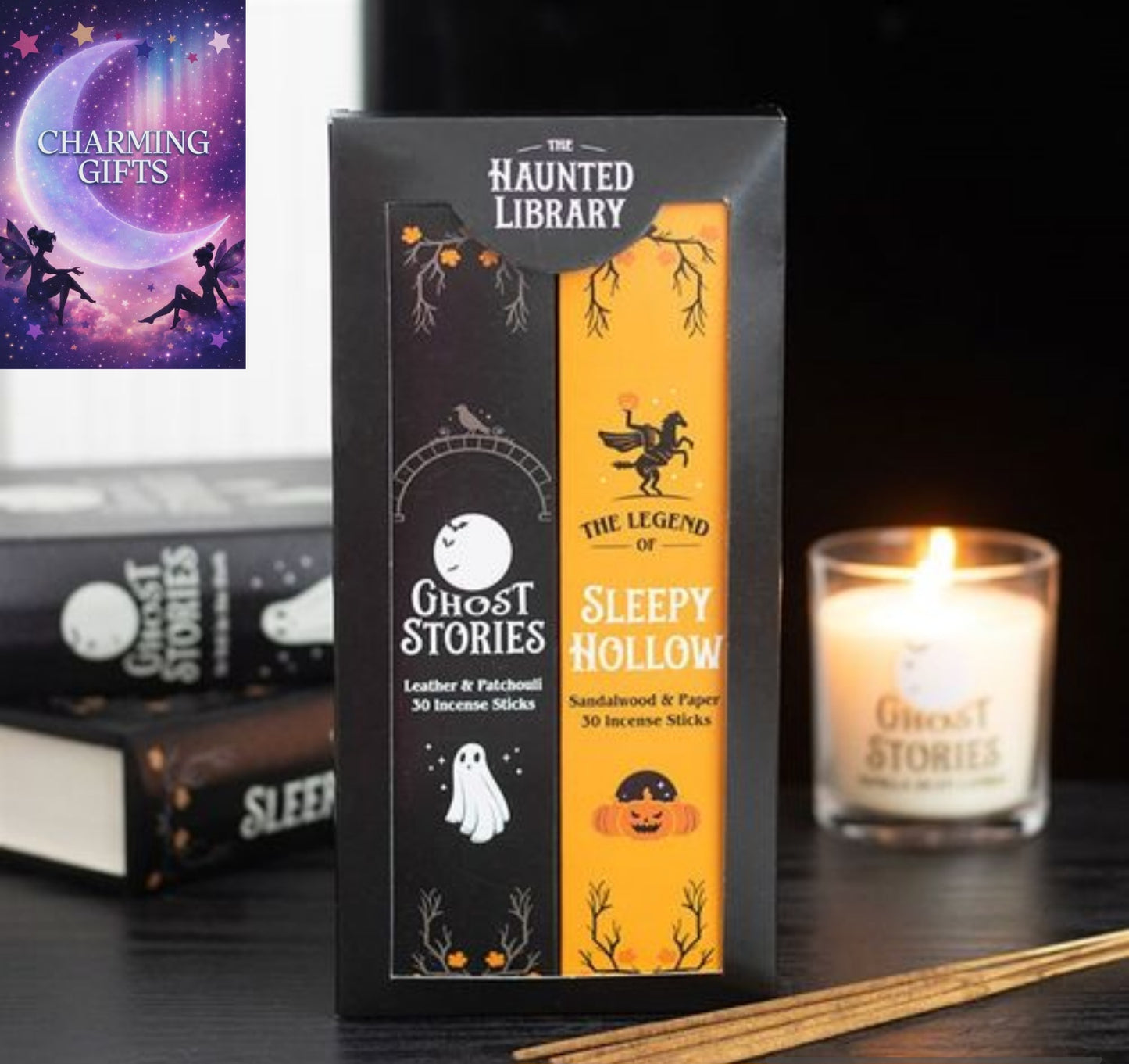 Set of 2 Haunted Library Incense Stick Packs