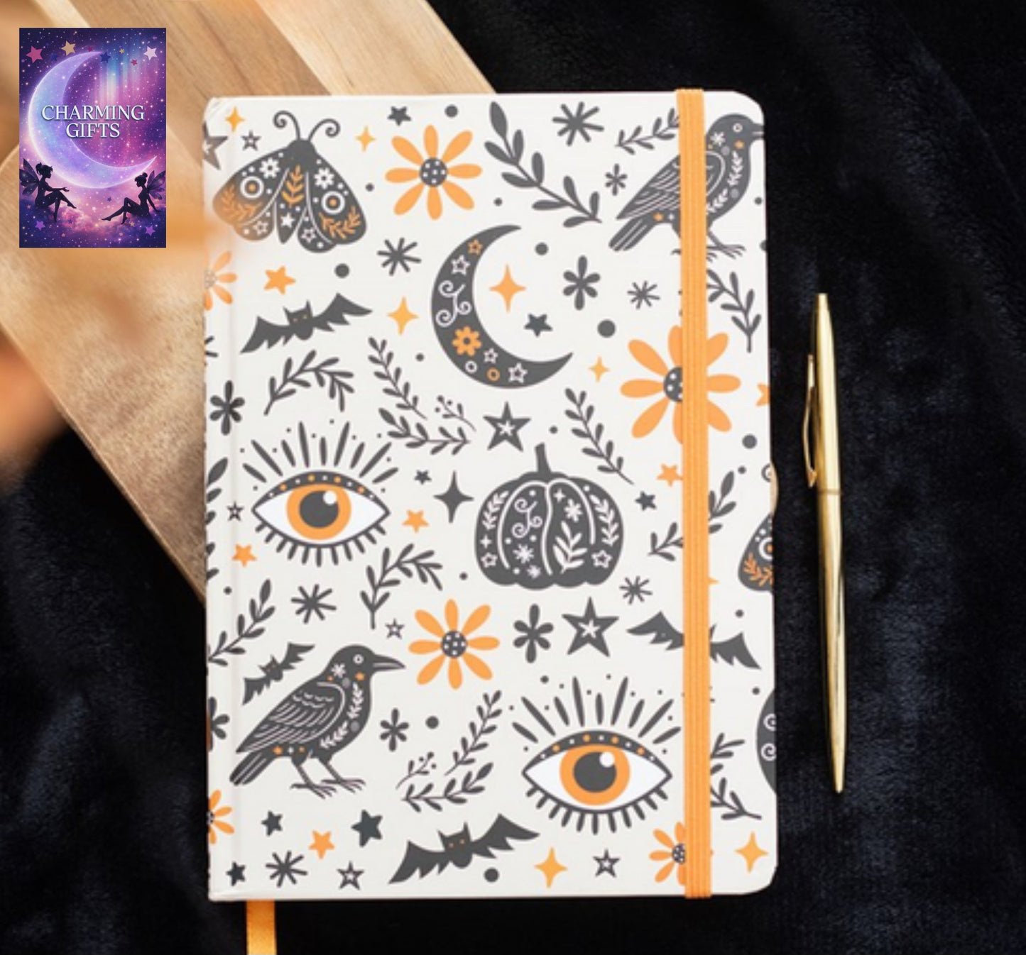 Frightful Folk Print A5 Notebook