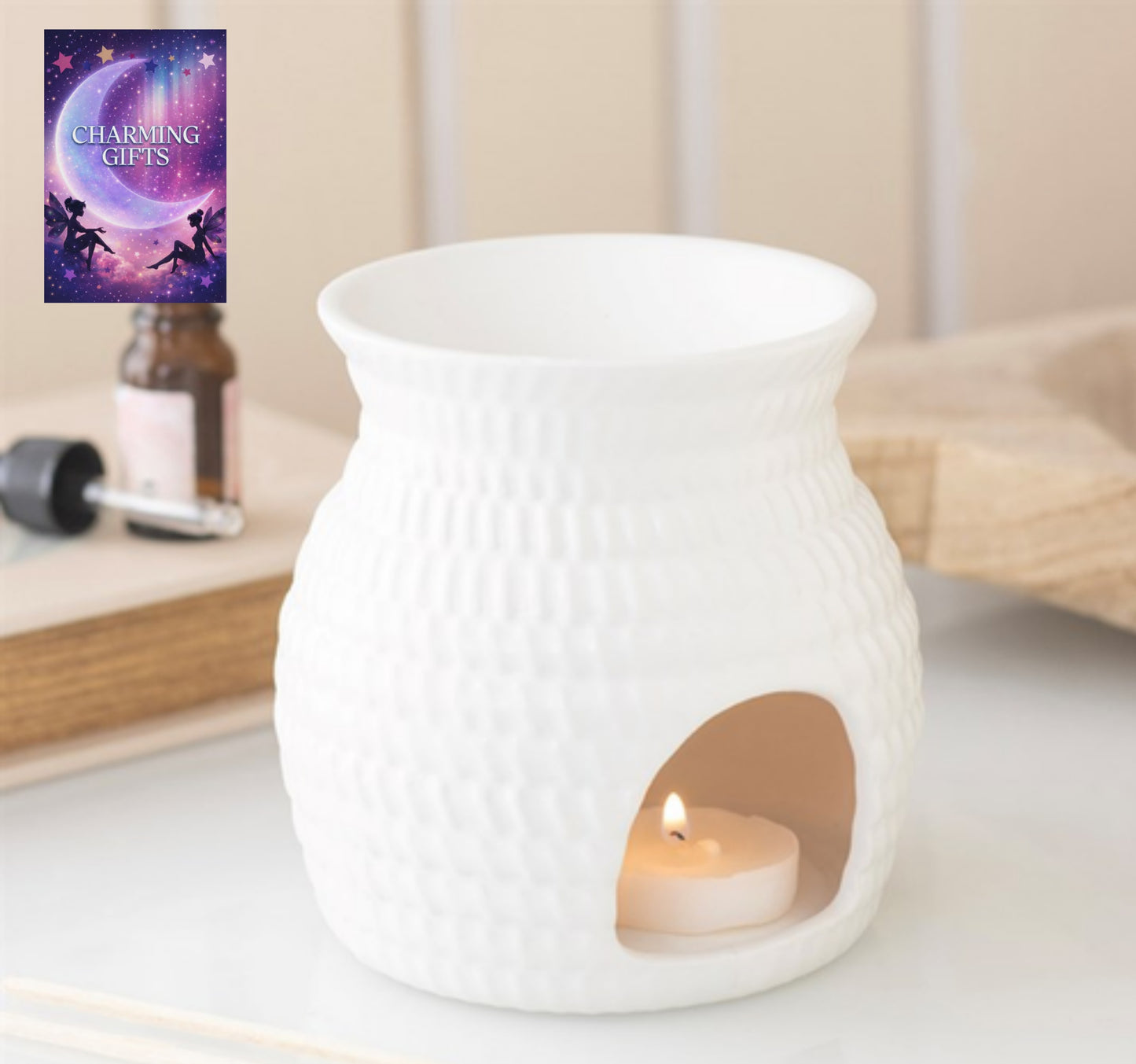Woven Basket Effect Oil Burner and Wax Warmer