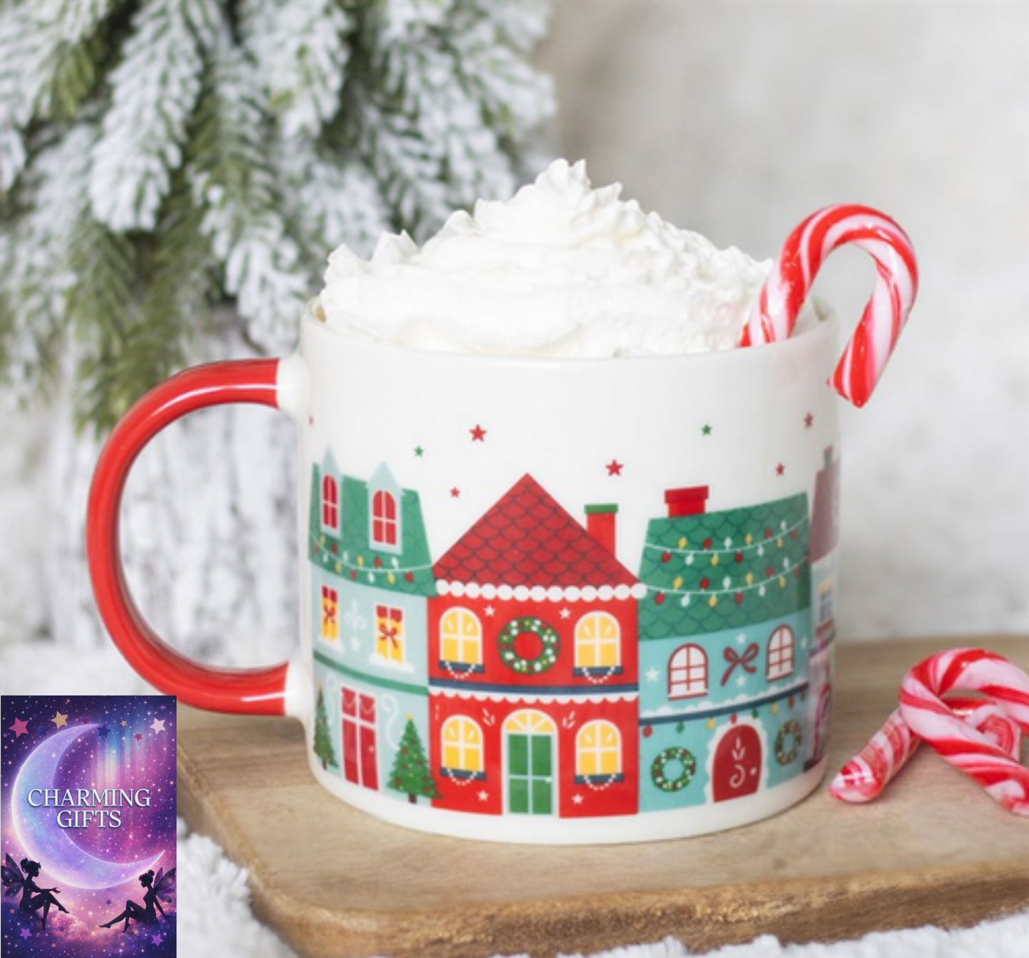 Christmas Street Print Mug