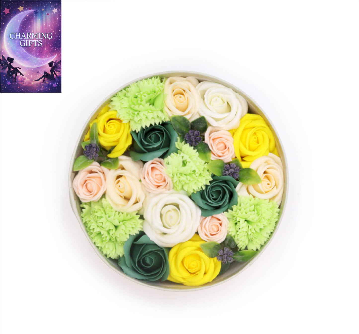 Round Box - Spring Celibrations - Yellow & Greens