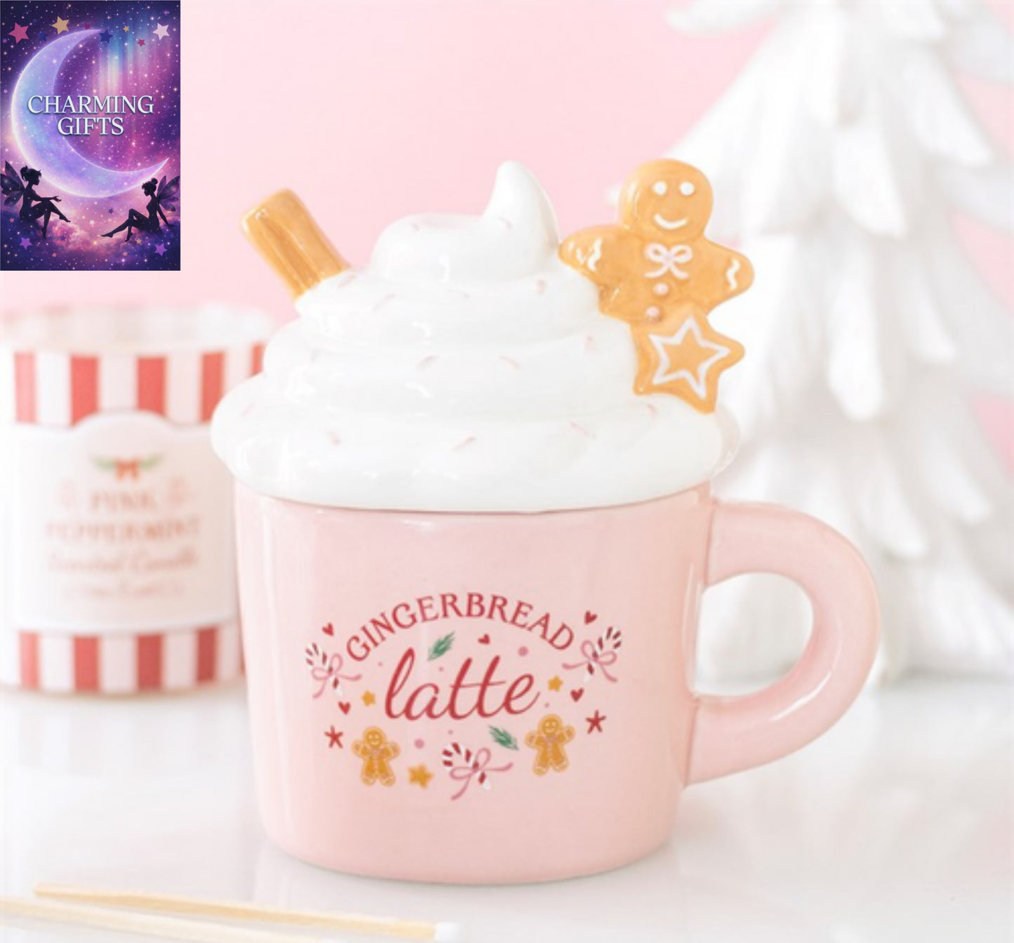 Pink Gingerbread Latte Oil Burner and Wax Warmer