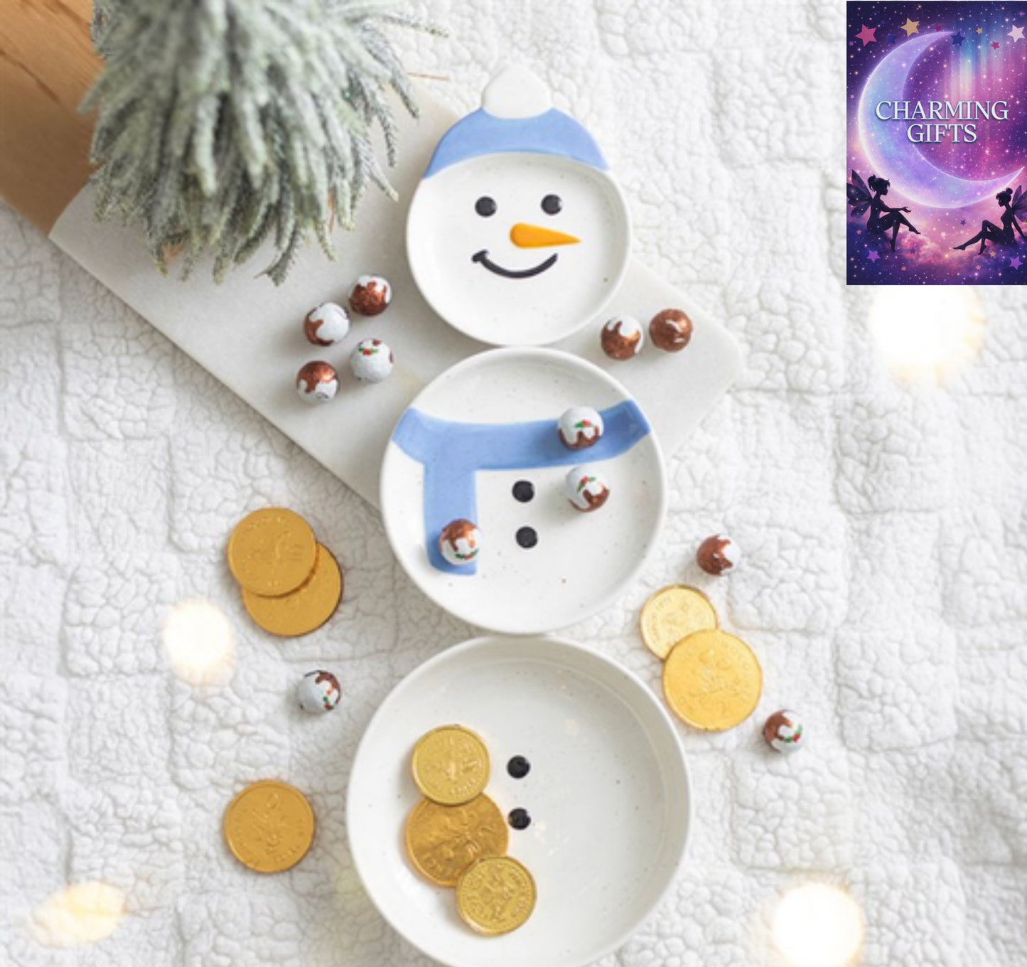 Set of 3 Winter Snowmen Stacking Bowls
