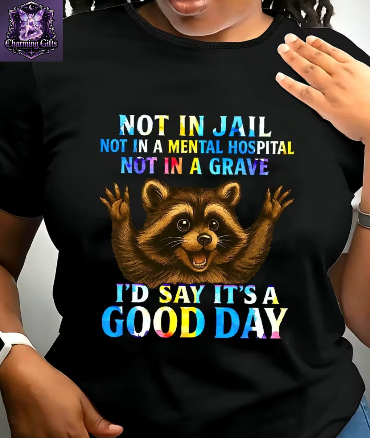 funny women’s Tshirt not in jail