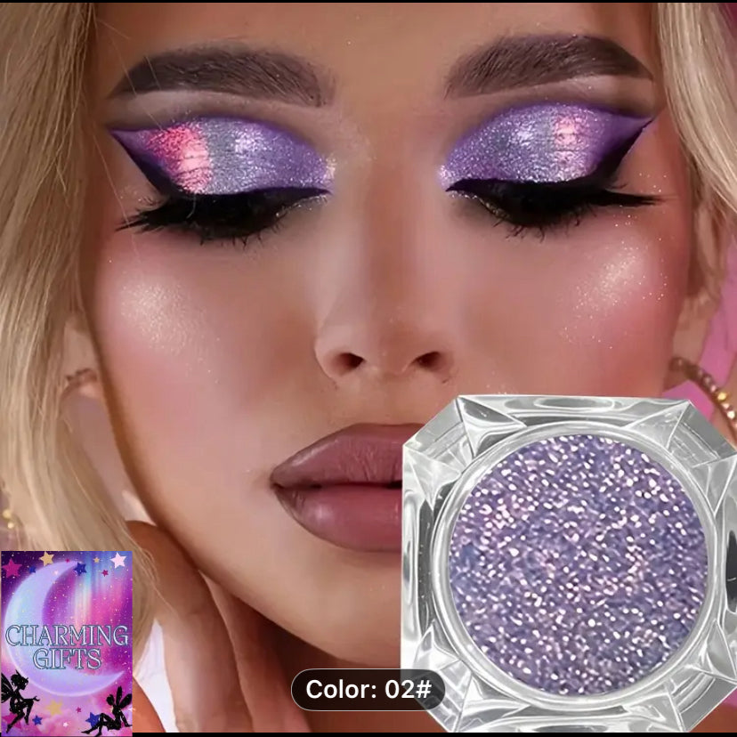 Latest Fantasy Color-Shifting Makeup Powder - Polarized Shimmer Eyeshadow with Pink Purple Blue Mix, DIY Cosmetic for Bold Makeup Looks & Special Events, Sparkling Effect, Longlasting Wear, Beauty Enthusiasts