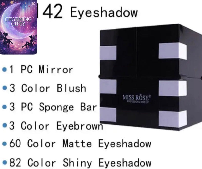 148 Color Long Lasting Waterproof Shimmer Makeup Kit Glitter Matte Eyeshadow Eyebrow Blush Palette Travel Cosmetics Set