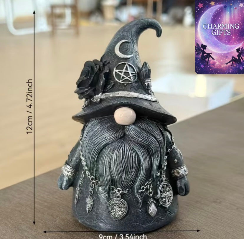 Collectible Figurines ,Gothic Decorative Gnome Figurine, Dwarf Ornament, Resin Craft, Holiday Small Gift