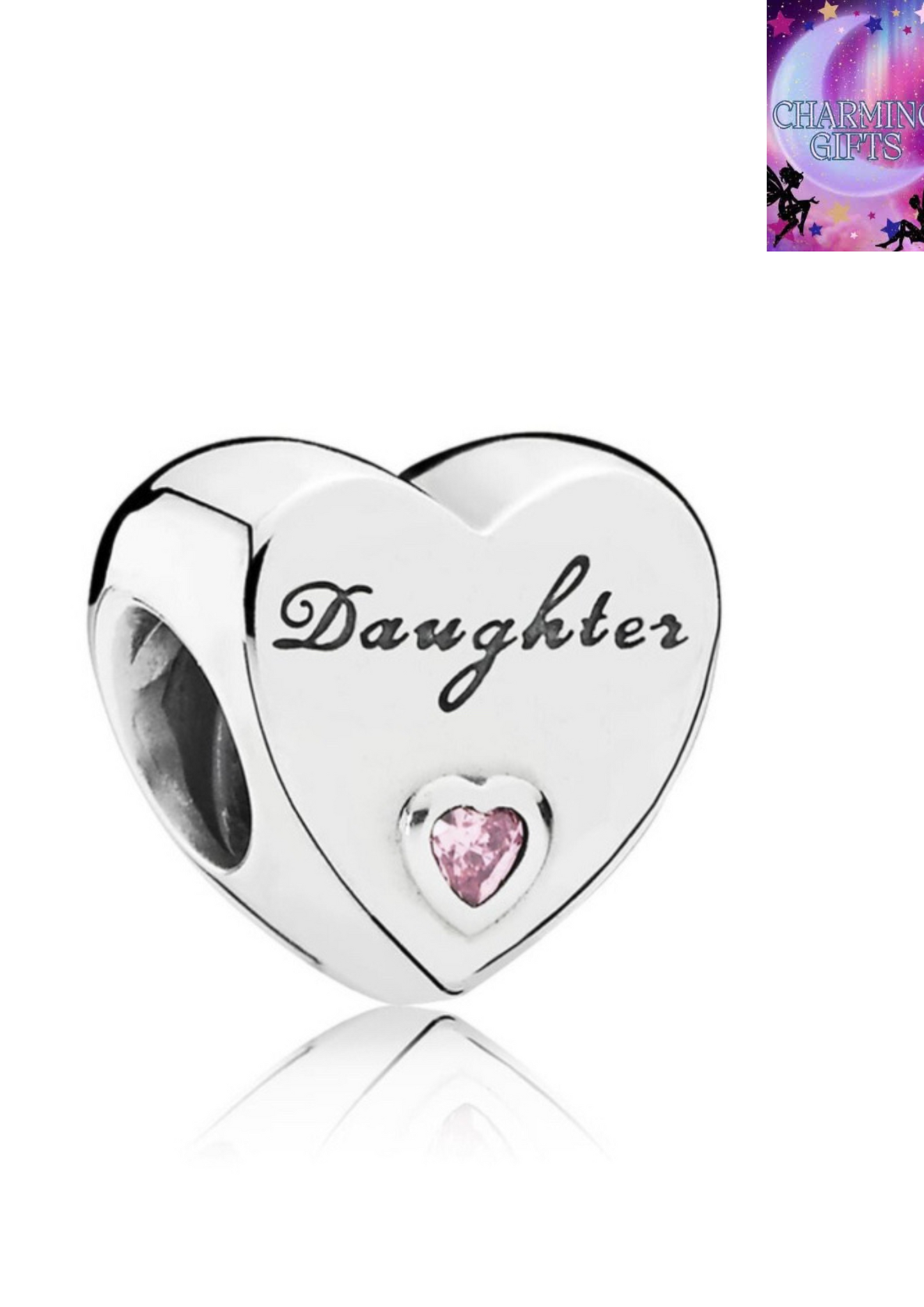 Pandora Silver Sterling Daughter Heart Charm 791726PCZ