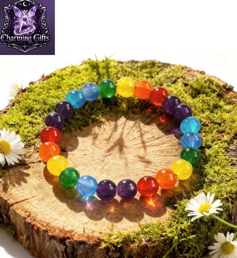 7 Chakras Bracelets for Women Reiki Colorful Crystal Natural Gemstone Healing Yoga Beads Bracelet Stretch ChakraJewelry Gift