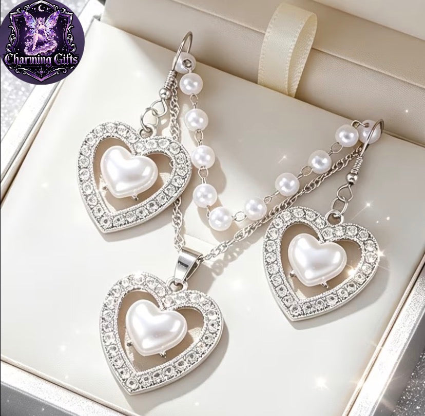 ✨ 3-Piece Imitation Pearl Jewelry Set — Timeless Elegance ✨
