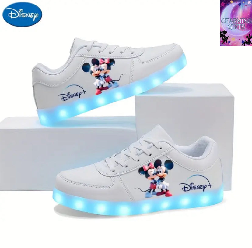 🌟 Disney 2D Printed Glow-in-the-Dark Women’s Sneakers 🌟