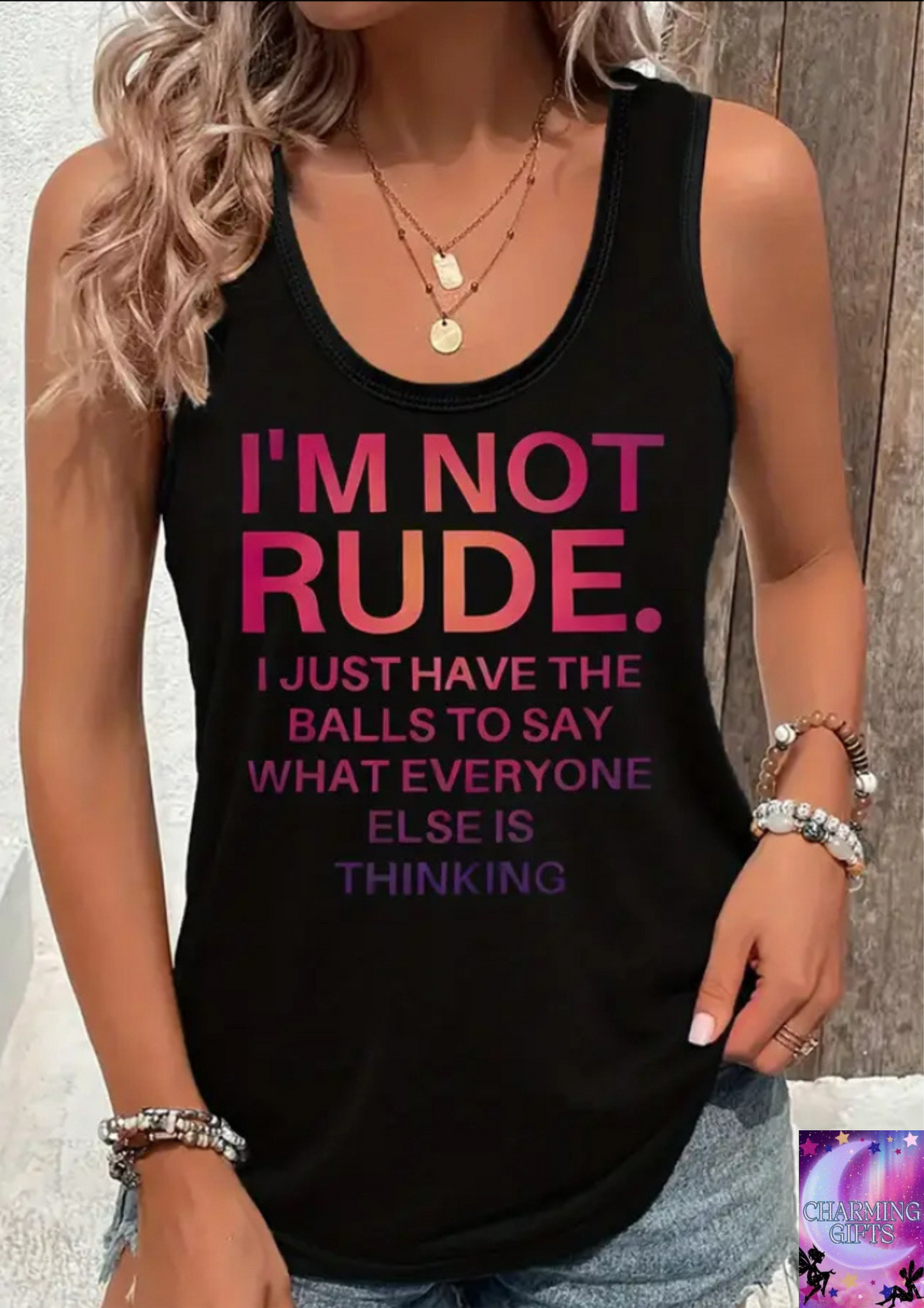 Casual Women'S Vest in Plus Sizes, Featuring a Letter Print Design, Sleeveless for Spring And Summer Wear, Breathable And Gentle on The Skin; Versatile for a Slimming Look; Comfortable And Keeps You Cool.