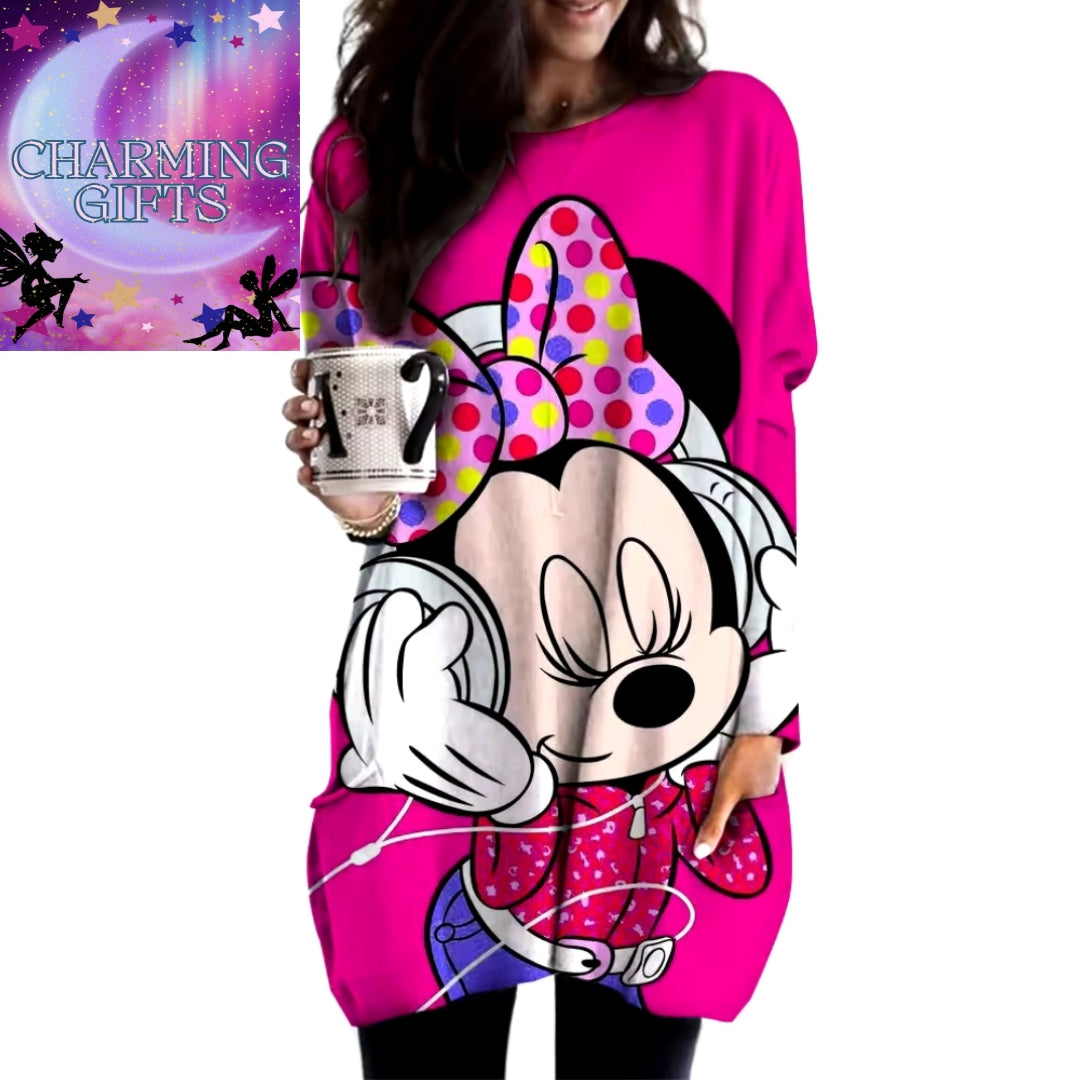 Minnie mouse long sleeve pocket jumper
