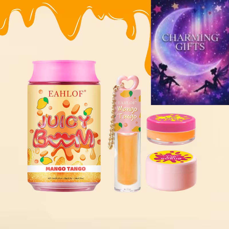 3pcs Lip Oil, Lip Mask & Scrub Gift Set