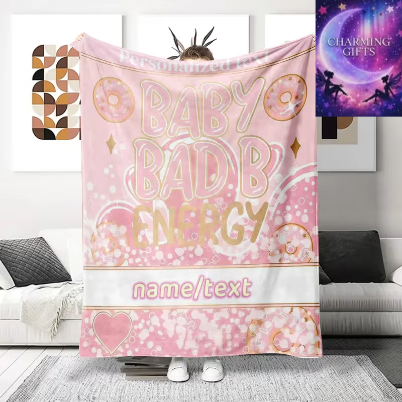 Personalised Baby Bad B Energy Throw
