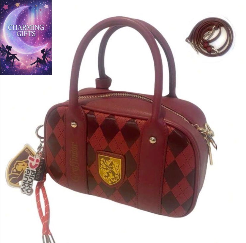 Harry Potter Women's Crossbody Tote Bag – Hogwarts Gryffindor & Slytherin House Shoulder Bag With Zipper,Hand Bag For Commute Outing Party Christmas Halloween Birthday Gift For Girls & White-Collar Workers, Halloween Bags Perfect For Fancy Party Matching