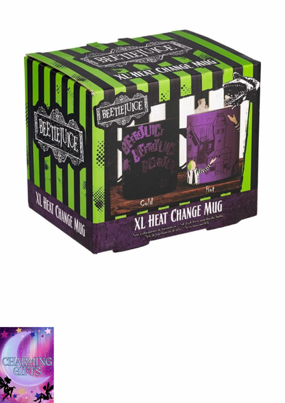 Beetlejuice XL Heat Changing Mug - Officially Licensed Merchandise Gift for Retro Horror Movie Fans, Nostalgic Ceramic Drinkware, 80's Movie Collectors Cup, 550ml (18 fl oz)