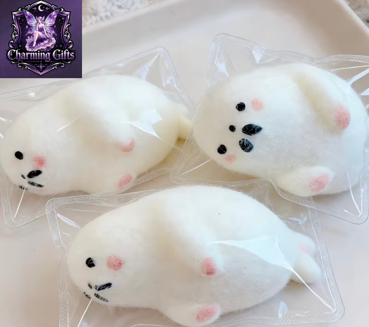 🦭✨ FLUFFY SEAL SQUISHY TOYS ✨🦭