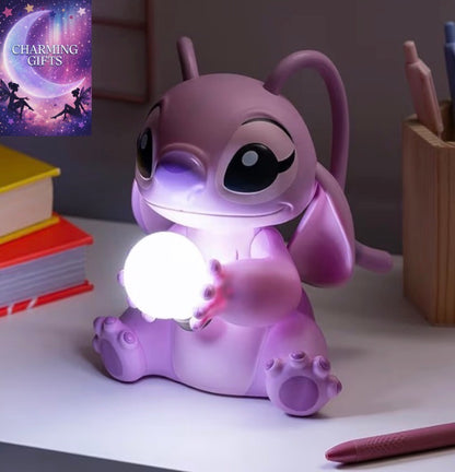 Angel Light - Officially Licensed Lilo and Stitch Lamp, Disney Collectible Gift, Bedside Table Bedroom Night Light Decor | Paladone, Pink