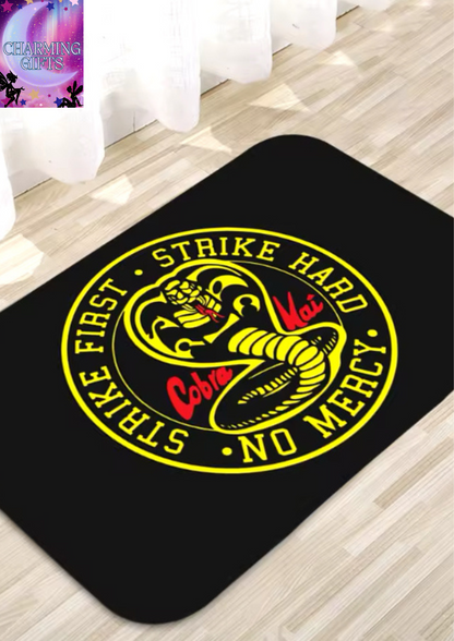 Cobra Kai Karate Floor Mats Children Birthday Gifts Home Carpet Door Mats Modern Home Decor Carpets 50cmX80cm