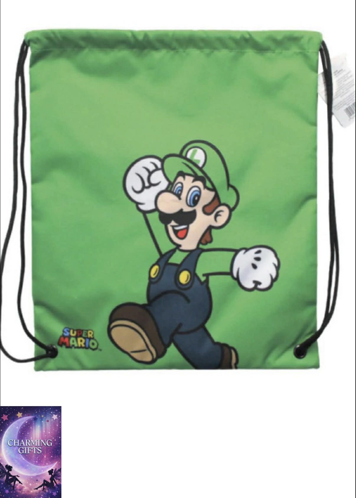 Mario Bros Drawstring PE Bag Feat Luigi