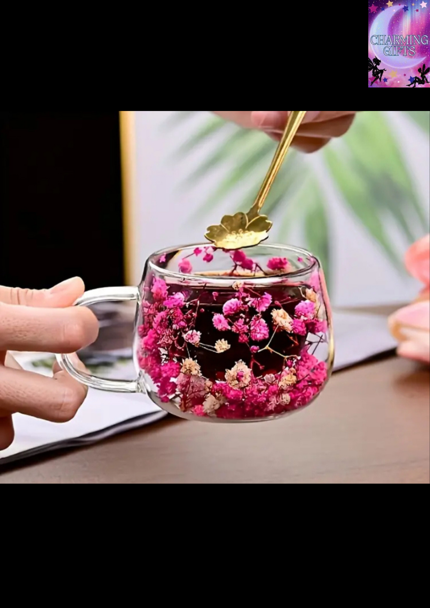 1pc Floral Double Wall Glass Coffee Mug 5oz - Insulated Thermal Cup for Hot and Cold Beverages, Ideal for Latte, Cappuccino, Iced Tea - Reusable, Dishwasher Safe - Perfect for Home, Office, Restaurant Use - Anti-Slip, Leak-Proof, Glass Material - Suitable