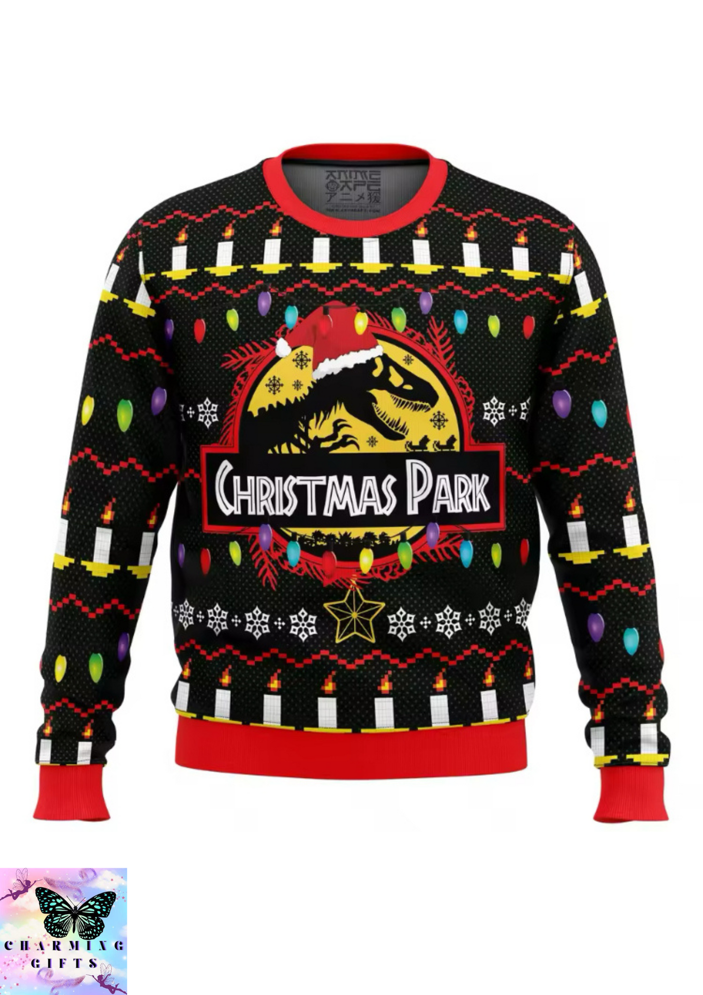 Ethics of Cloning Jurassic Park Ugly Christmas Clothing Gift Santa Claus Pullover Men 3D Autumn And Winter Sweatshirt