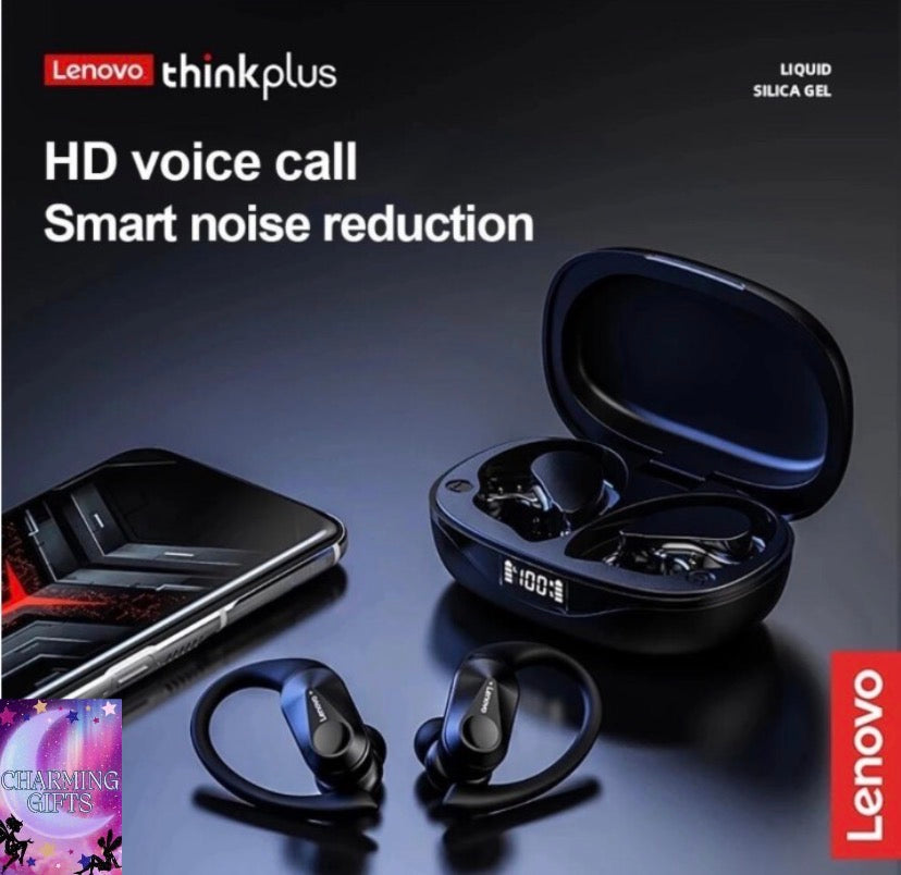 (Black) Lenovo LP75 Bluetooth 5.3 Gaming Earphones Noise Cancelling Long standby Earbuds with Mic