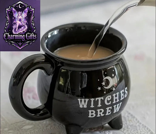 [Large Witches Brew Mug] 400ml Large Witches Brew Ceramic Coffee Mug | Machine Washable, Reusable, Multipurpose Beverage Mug for Coffee, Tea, Novelty Halloween Atmosphere | Pack of 1