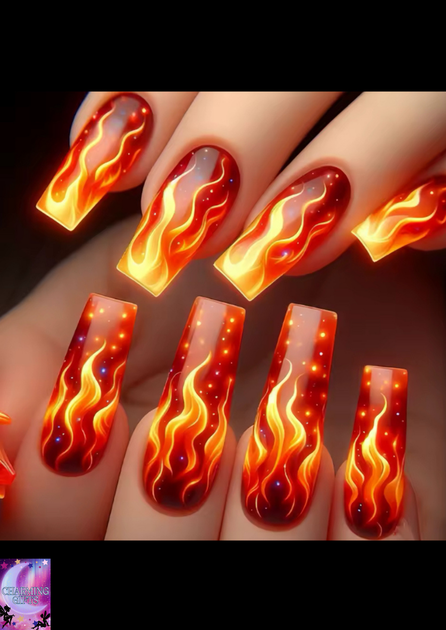 24pcs/set medium long fake nails fashion butterfly feather forest sea wave design gradient blue purple green press on false nail