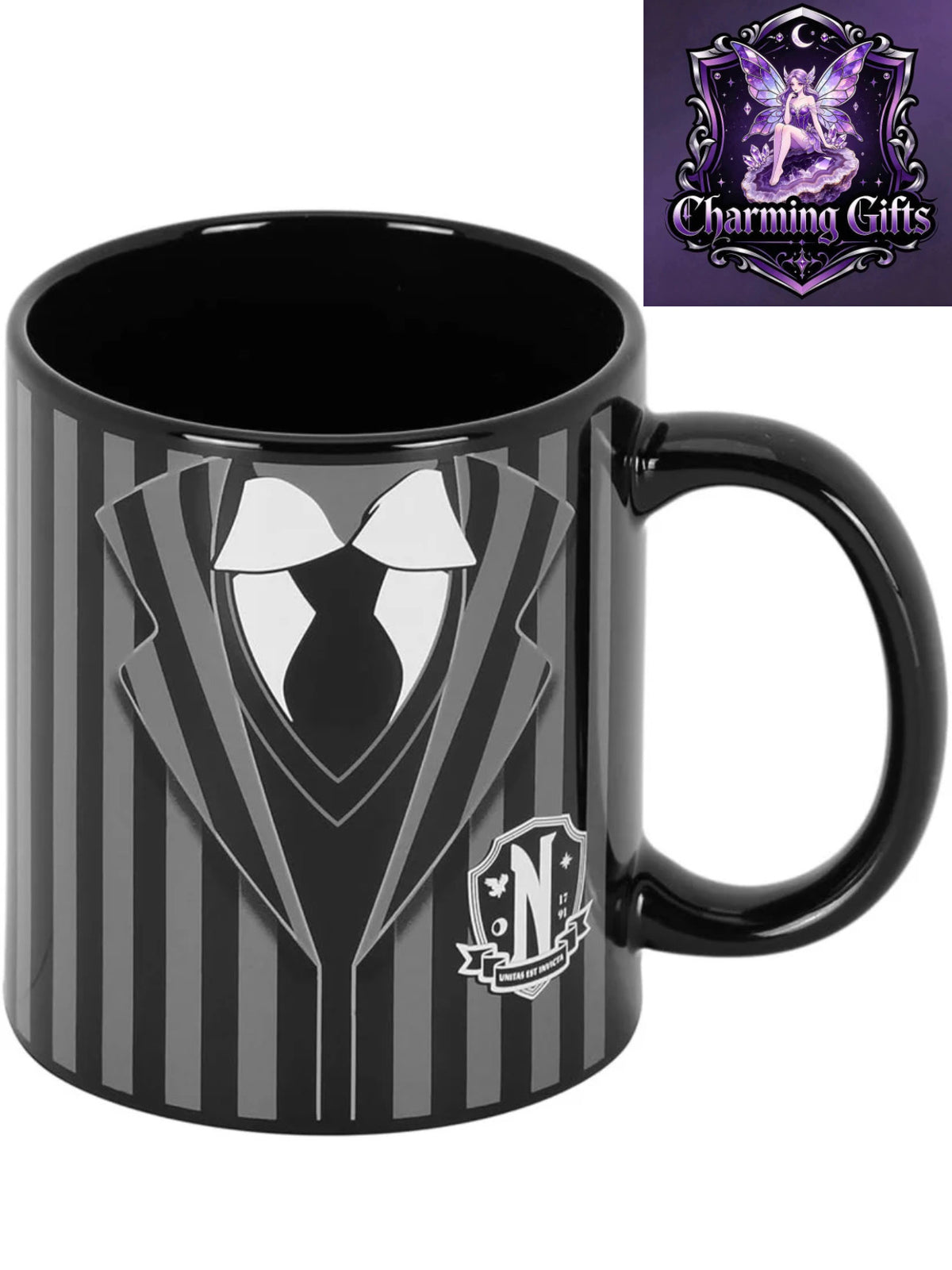 Wednesday Uniform-Mug, Black, 13 x 9.5 cm