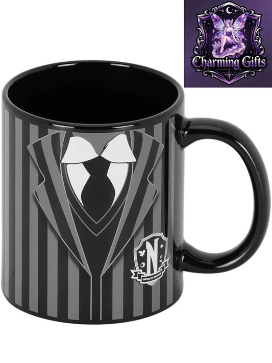 Wednesday Uniform-Mug, Black, 13 x 9.5 cm